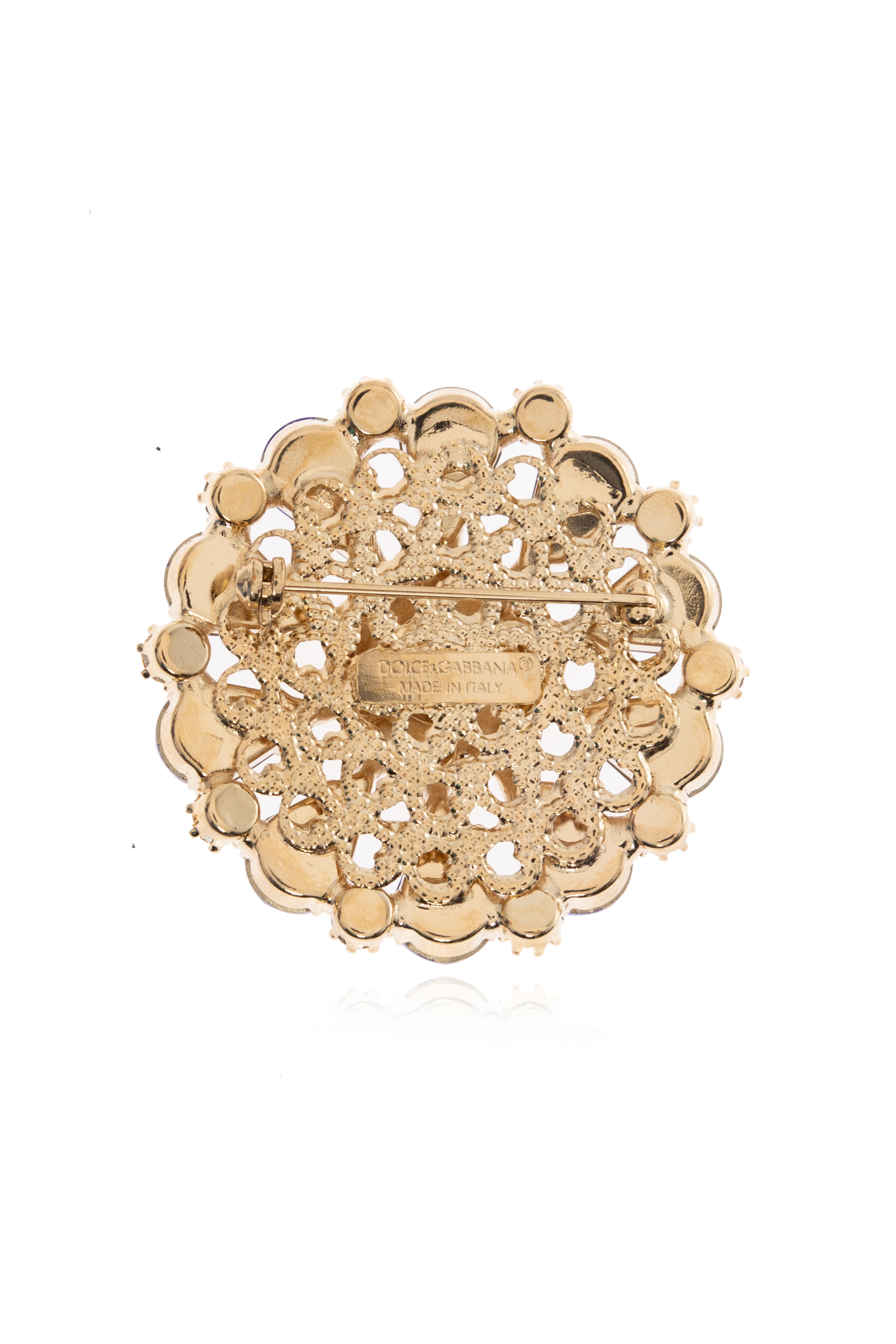 DOLCE＆GABBANA ブローチ　ドルガバブローチ DOLCE&GABBANA - 正規美 ドルチェ&ガッバーナ バロックフラワー